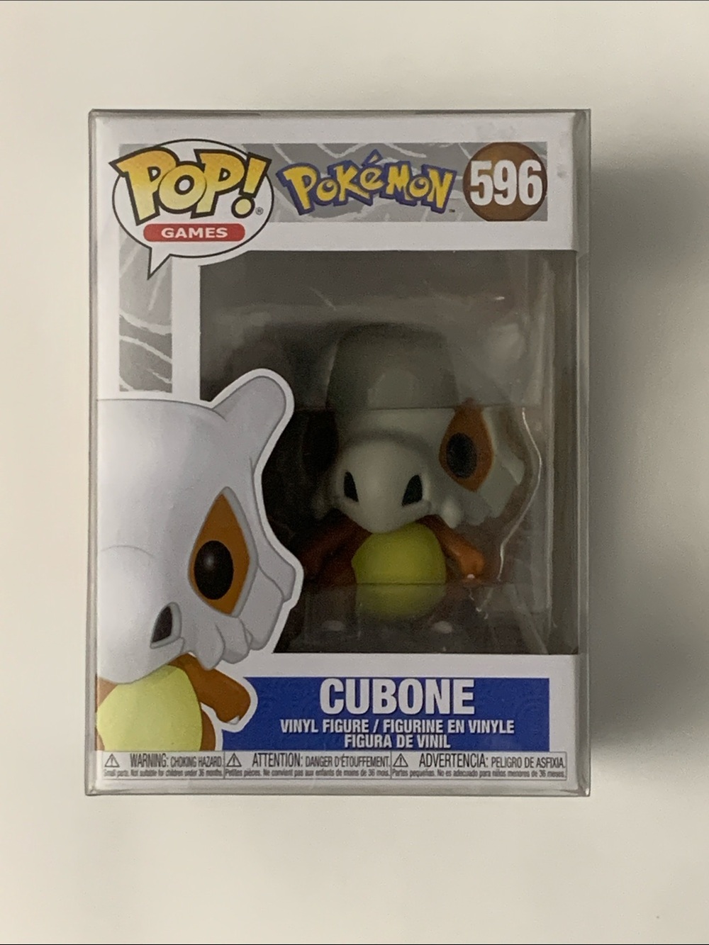 Funko POP! Games Cubone Vinyl Figure - White, Brown & Yellow Pokémon Figure #596